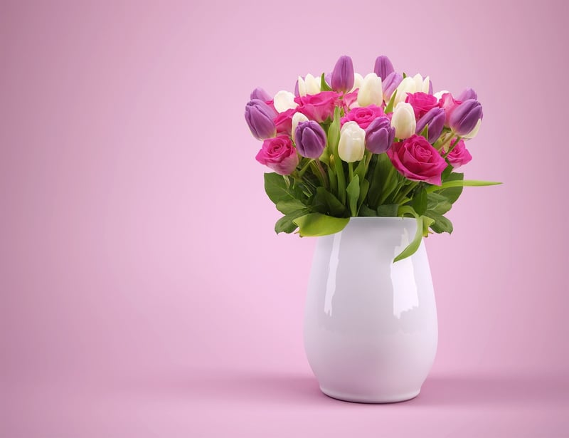 Flower pots on a shelf
